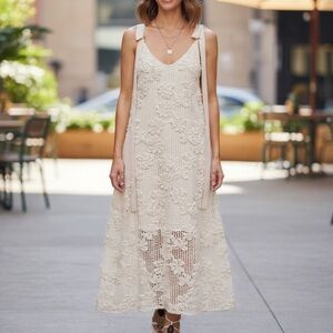 white christmas dresses En Saison Floral Print Organza Mini Dress – Francis + Fern main image 1